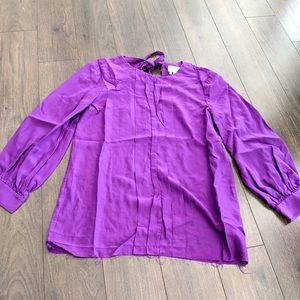 Kate Spade Long Sleeve Silk Blouse